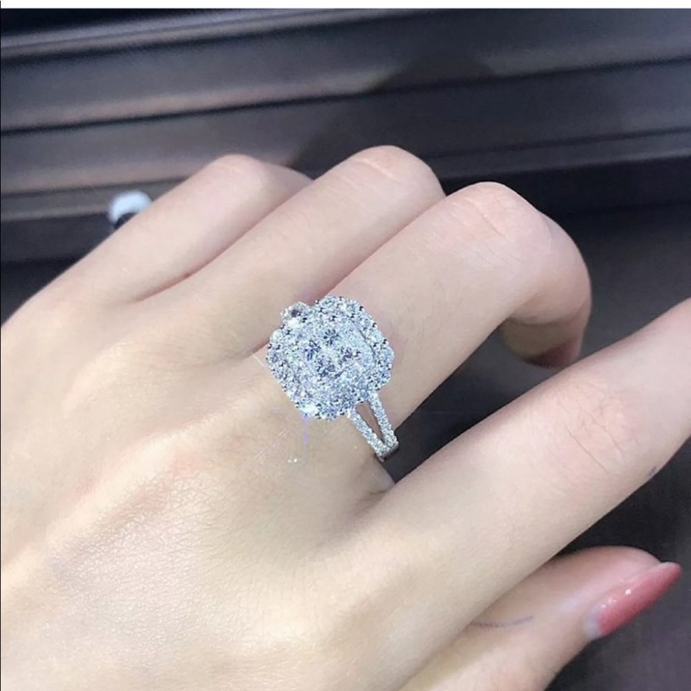 2.57ct Princess Cut Diamond Engagement new Ring - Picture 6 of 7
